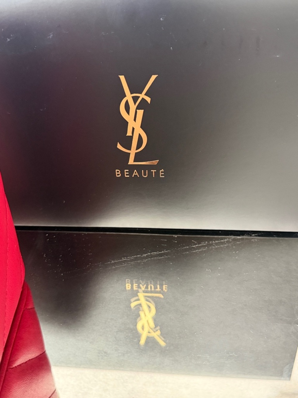 Yves Saint Laurent Beauty Red Quilted Cosmetic Case - Picture 5 of 7